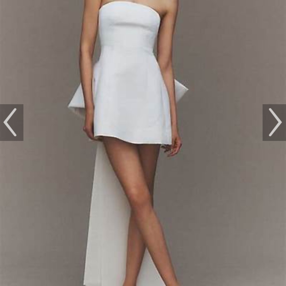 Sachin & Babi white strapless dress